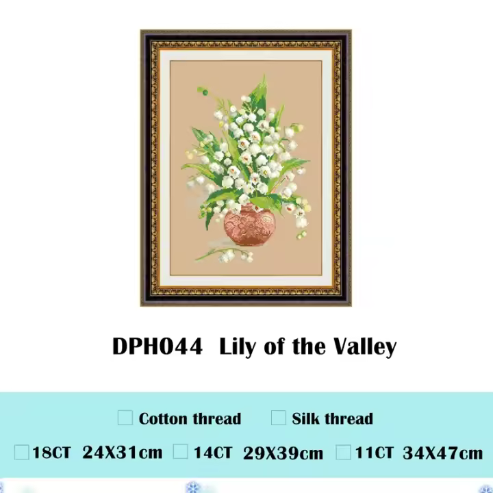 Paquete de punto de cruz de flores de margaritas de verano, tela de lino, hilo de algodón, bordado, costura hecha a mano, 14ct, 11ct - 1
