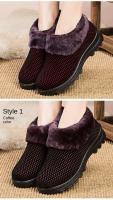 Women Platform Short Boots Casual Slip On Plush Lined Boots Comfortable Winter Boots - details 2