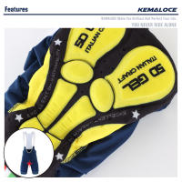 KEMALOCE Men Cycling Bib Shorts Blank Blue&Black 5D Gel Pad Mountain Bike Shorts High End Outdoor Breathable Bike Tight Knicker - details 22