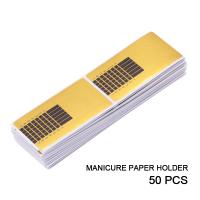 French Nail Form Tips Acrylic UV Gel Curl Forms For Extension 50pcs Nail Sticker Art Guide Mold Manicure Stencil Acrylic Tool - details 5