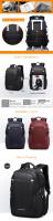 Mochila Antirrobo para Hombre Nueva Moda Multifuncional Impermeable para Laptop de 15.6 pulgadas Bolsa de Viaje Escolar con Carga USB - details 6
