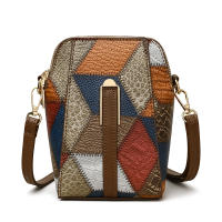 Bolso de Mujer de Cuero PU Bolso de Hombro de Múltiples Cremalleras Bolso Pequeño para Móvil de Piel de Vaca Suave Bolso Cruzado con Color Tejido - details 22