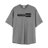 New Men Oversized T-shirt Gym Fitness Loose Comfortable T Shirt Summer Breathable Short Sleeves Mesh Quick Dry Workout Shirts - details 12