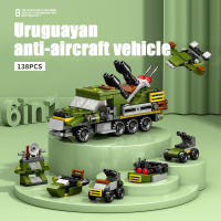 Children's small particle six in one building block toy accessories boys assemble building blocks space shuttle train toys - details 0
