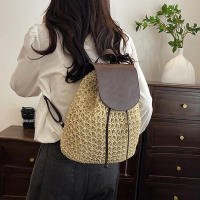 Mochila de Viaje para Mujer en Punto y Tejido Boho Estilo Crochet Mochila de Hombro Hueca para Verano Patrón Sencillo Hecho en China Adecuado para Otoño e Invierno - details 5