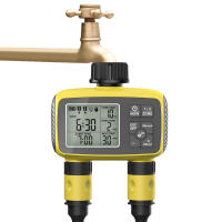 Controlador de riego de 2 canales, temporizador automático de agua, dispositivo de riego de flores, válvula de agua, aspersor temporizado para invernadero de jardín - details 10