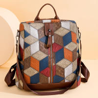 Mochila a cuadros de cuero PU suave para mujer, morral grande, bolsa de viaje, mochila escolar grande para Gir - details 11