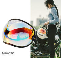 Universal adecuado casco de motocicleta protector de burbuja visera lente casco gafas lente multicolor retro cara completa media máscara gafas - details 11
