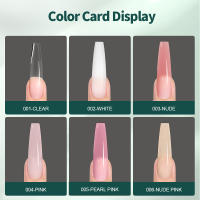 Kit de extensión de uñas de gel Nailpop Poly, 6 colores rosa, blanco, nude, gel transparente para decoración de uñas con pincel y solución antideslizante para salón de uñas - details 12