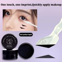 Set de Sello de Eyeliner de Esponja de Secado Rápido Impermeable, Doble Cabeza, Negro Marrón, Herramientas de Cuidado de la Piel Facial - details 0
