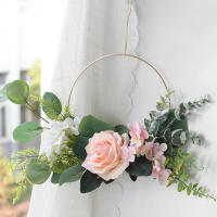 Flores Artificiales NUBECOM Circulo de Hierba de Metal Dorado de 10-40cm para Decoración de Boda y Baby Shower Producto Portátil - details 9