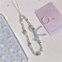 Colgante coreano con forma de estrella y perlas para teléfono, accesorios para iPhone, cordón Universal, joyería para niña, cuerda colgante - details 0