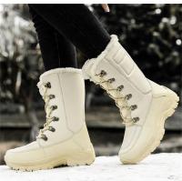 Snow Boots Women Flat Boots For Women Lace-Up Shoes Woman Fashion Platform Ankle Boots Fur Chunky Botas Mujer Winter Shoes Women - details 14
