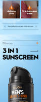 SAODER Protector Solar para Hombre para Cara Cuello Cuerpo Bloqueador Solar para Hombres Protector Solar Protección UV Crema Solar Hidratante para Hombre - details 2