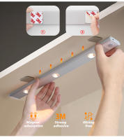 Luz LED nocturna con Sensor de movimiento, iluminación magnética para armario, cocina, decoración de habitación, atenuación de carga - details 6