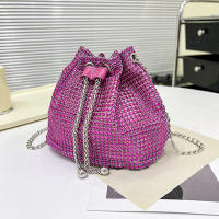 Bolsos cruzados con forma de cubo de diamantes de imitación para mujer, bolsos de hombro brillantes, bolsos de cadena, bolsos de almacenamiento de fiesta de noche - details 8
