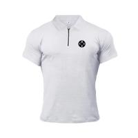 England style  Men Polo Shirt Zip Polo Tees Fashion  Cotton Fitness Polo T-Shirt  Brand Short Sleeve Gym Bodybuilding Clothing - details 15