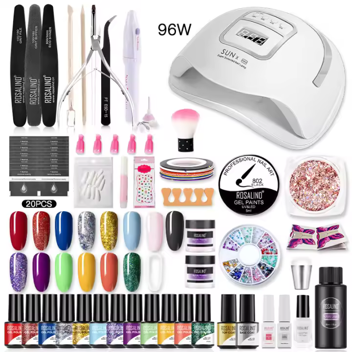 ROSALIND-Conjunto de esmaltes en Gel para uñas, herramientas de manicura, conjunto completo, para Semi permanente, necesita UV LED - 1
