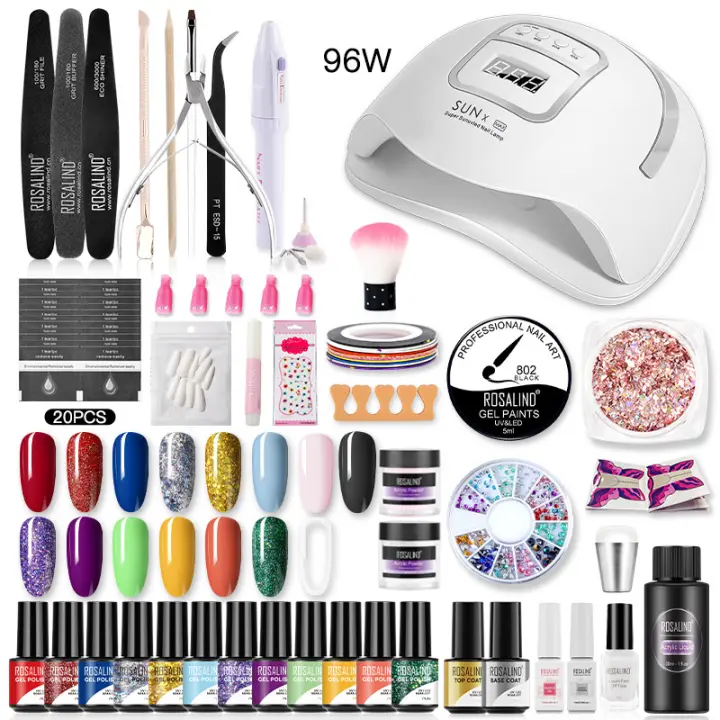 ROSALIND-Conjunto de esmaltes en Gel para uñas, herramientas de manicura, conjunto completo, para Semi permanente, necesita UV LED - 1