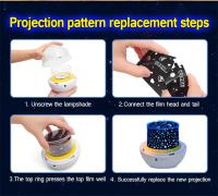 Océano estrella cielo noche luz proyector para niño constelación Galaxy proyector 360 grados rotación nebulosa estrellada lámpara de proyección - details 12