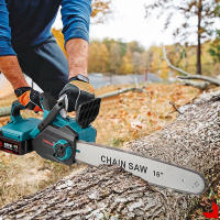 ONEVAN Motosierra eléctrica sin escobillas de 16 pulgadas y 8000w, sierra de cadena para carpintería, cortador de ramas de árbol, herramienta eléctrica para batería Makita, juego de pines - details 13