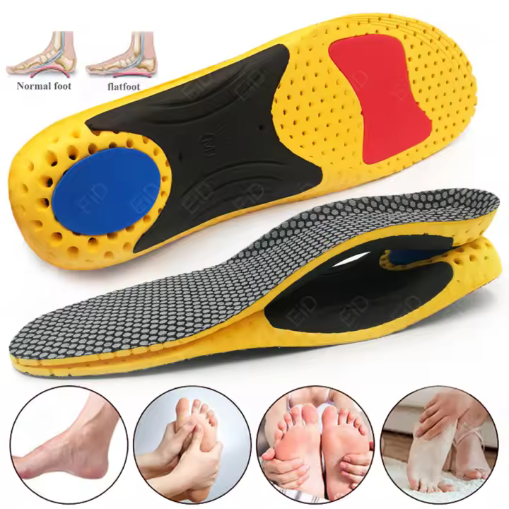Plantillas ortopédicas de EVA para hombre y mujer, suela con soporte para ARCO, cojín desodorante con absorción de impacto, para correr - 1