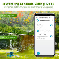 Temporizador de agua inteligente con Bluetooth, controlador automático de riego por goteo, sistema de riego de jardín, temporizador de aspersor para césped - details 6
