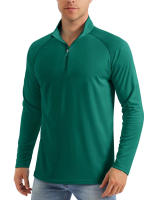 MAGCOMSEN men's long sleeve sun shirts upf 50+ tees 1/4 zip up fishing running rash guard t-shirts - details 34