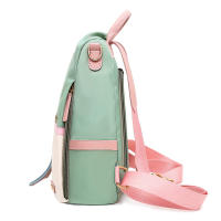 Mochila escolar de tela Oxford para mujer, bolso de hombro de Color caramelo, mochila de viaje para niña adolescente y niño - details 8