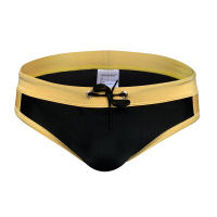 Jessborn calzoncillos de baño para hombre, bañadores de cintura baja, sexy, dorados y negros, pantalones cortos de baño para playa, primavera caliente - details 4