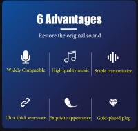 Cables de subwoofer RCA a 2 RCA, cable de audio macho a macho para mezclador, amplificador, tarjeta de sonido, DVD, efectos de televisión, cable RCA - details 2