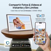 ARZOPA 15,6 pulgadas 1920 x 1080 FHD IPS marco de fotos Digital electrónico pantalla táctil transferencia instantánea fotos vídeos para regalo D15 - details 2
