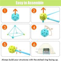 Kids forts building kit Construction Fortress Child Game Tents Fort Build Kid DIY 3D Assemble Tent Toy Gift for Kids - details 7