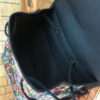 Mochila de lona con diseño bordado hecho a mano Retro para mujer, bolso de hombro de viaje, mochila étnica de gran capacidad - details 11