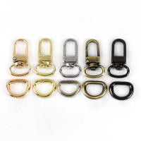 10 Juegos De Hebillas Giratorias De Langosta Metálica + Hebillas En Forma De D 13 MM Bolsas Con Hebillas De Correa, Hebillas De - details 5