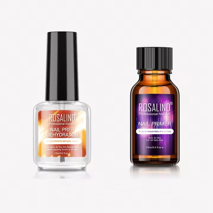 ROSALIND-Juego de imprimación y deshidratador de uñas, 15ML, sin necesidad de lámpara LED UV, para manicura, esmalte de uñas en Gel - 1
