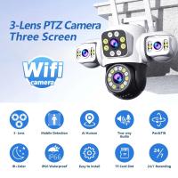 Cámara de Seguridad IP 6K12MP Zoom 4X Giratoria Tres Lentes Pantalla de Aplicación Inalámbrica - details 0