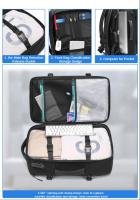 Mochila de viaje para hombre de gran capacidad con bloqueo de código múltiple capa antirrobo para portátil de 15.6 pulgadas marca bolsa escolar - details 2