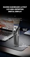 Kemei-cortadora de pelo profesional para peluquero, maquinilla eléctrica para cortar el pelo, recargable, Máquina para cortar cabello para hombres, 9000RPM - details 4
