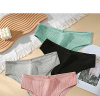 Bragas de algodón de Color liso para mujer, ropa interior Sexy, lencería de talla grande, 4 unidades por juego, máxima comodidad - details 3