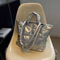 Bolso de algodón acolchado para mujer, bolsa de hombro de gran capacidad, a la moda, de diseñador, de lujo - details 27