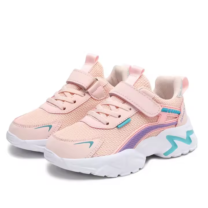 Zapatos informales para niños y niñas, zapatillas de malla transpirable, calzado deportivo para caminar, color rosa, estudiantes de verano, 40 - 1
