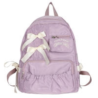 Mochila escolar con lazo para mujer y niña, morral bonito con personalidad, estilo universitario - details 33