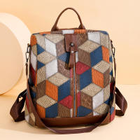 Mochila de viaje para mujer impermeable de cuero PU con bolsillos múltiples bolsa escolar casual para niñas adolescentes - details 1