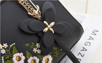 Bolso de mano de gran capacidad para mujer, bandolera de hombro con bordado de marca de moda, Color sólido, diseño de lujo - details 19