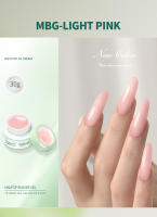 Gel constructor Nailpop HEMA-FREE de 30g para extensión de uñas, color lechoso suave transparente/rosa, de larga duración, de construcción rápida, removible en remojo, gel UV para uñas. - details 9