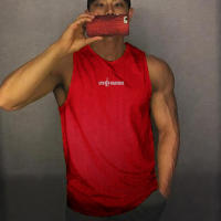 New Arrival Quick-drying Summer Men's Printed Basketball Bodybuilding Fitness Breathable Gyms Sports O-neck Tank Top - details 13