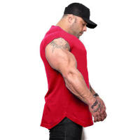 Summer Gym Training Singlet Men Breathable Clothing Bodybuilding Sleeveless Tank Top Fitness Vest Muscle Running shirt for Male - details 19