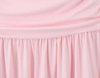 Vestido Sexy elegante rosa Pastel fruncido sin tirantes con hombros descubiertos Vestidos de fiesta con cremallera lateral Vestidos por debajo de la rodilla - details 5