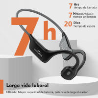 Auriculares inalámbricos de conducción ósea Real, audífonos deportivos impermeables IPX6 con micrófono para entrenamientos, correr, DG08 - details 4